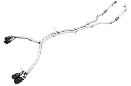 AWE Tuning 3010-43048 Audi B9 S4 Track Edition Exhaust - Non-Resonated (Black 102mm Tips)