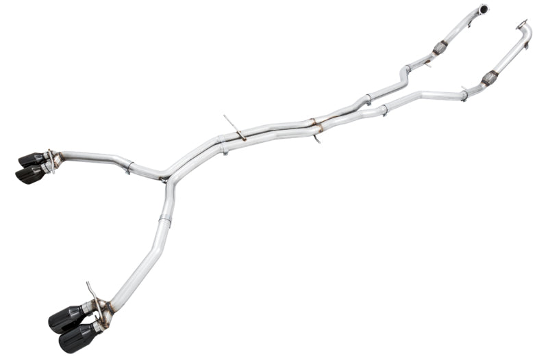 AWE Tuning 3010-43048 Audi B9 S4 Track Edition Exhaust - Non-Resonated (Black 102mm Tips)