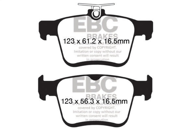 EBC DP22153 14+ Audi A3 1.8 Turbo (w/Electronic Parking Brake) Greenstuff Rear Brake Pads