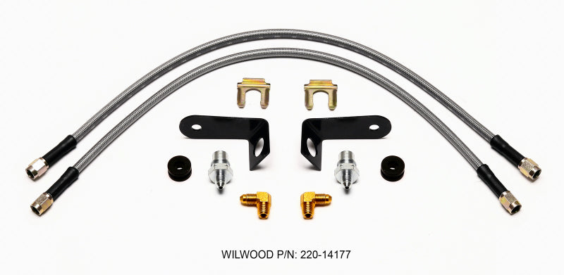 Wilwood 220-14177 Flexline Kit 20 inch -3 M10-1.0 BF 1/8 NPT 90 Degree