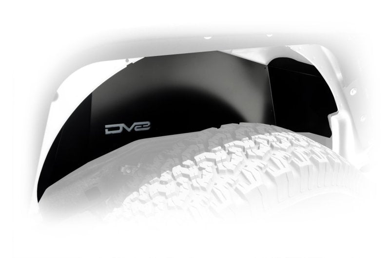 DV8 Offroad INFEND-01RB 07-18 Jeep Wrangler JK Rear Aluminum Inner Fender - Black