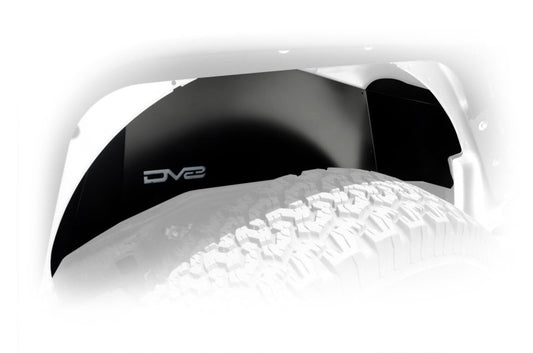 DV8 Offroad INFEND-01RB 07-18 Jeep Wrangler JK Rear Aluminum Inner Fender - Black