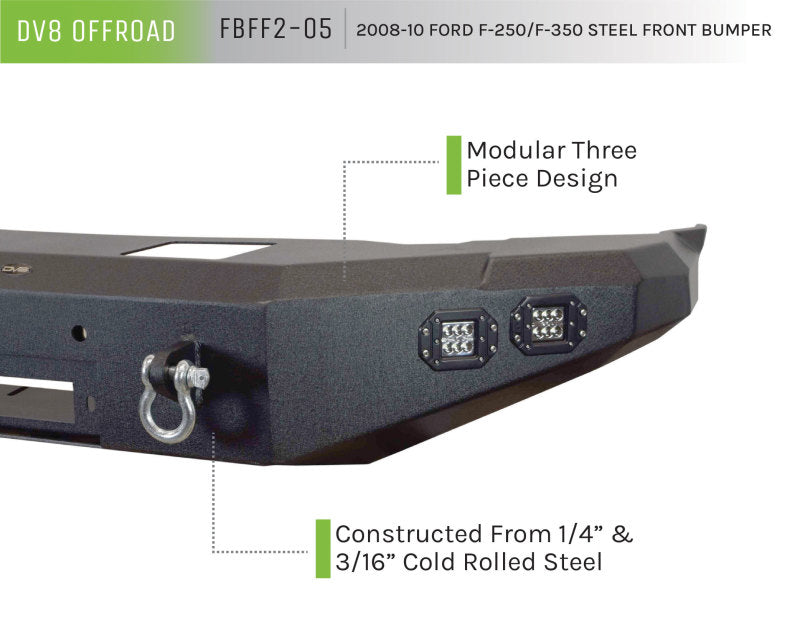 DV8 Offroad FBFF2-05 08-10 Ford F-250/F-350 Front Bumper