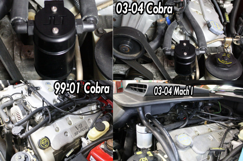 J&L 3018D-B 99-04 Ford Mustang SVT Cobra Driver Side Oil Separator 3.0 - Black Anodized