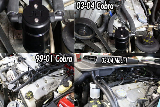 J&L 3018D-B 99-04 Ford Mustang SVT Cobra Driver Side Oil Separator 3.0 - Black Anodized