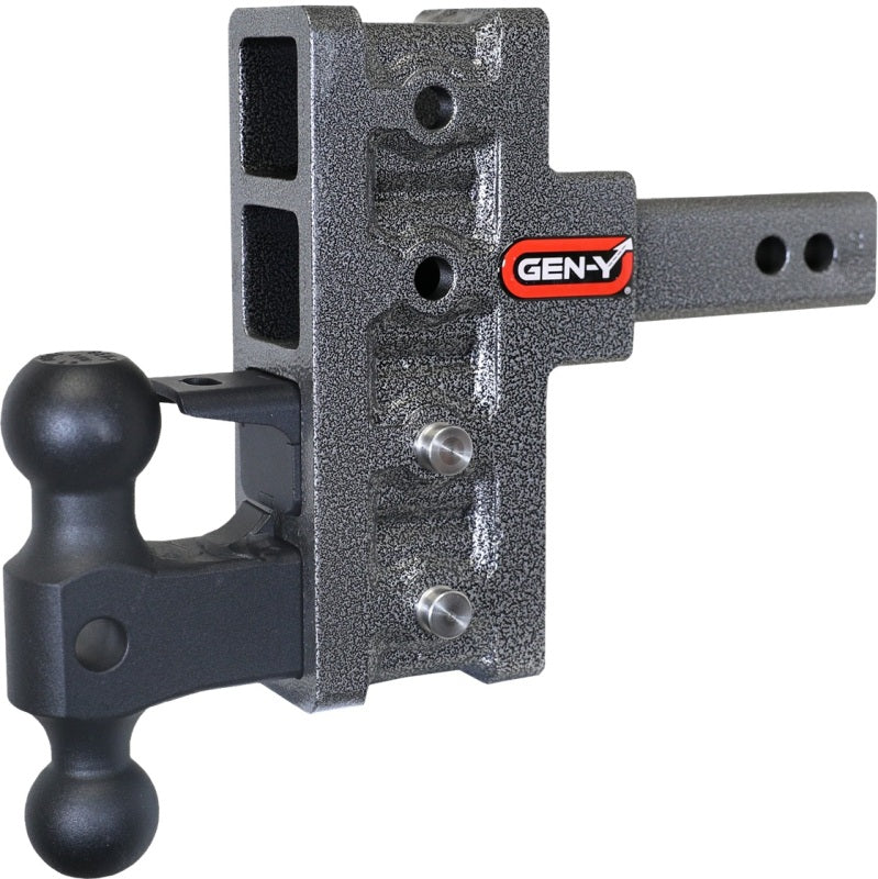 GEN-Y Hitch GH-224 Gen-Y Mega Duty 2in Shank 5in Offset Drop 2K TW 16K Hitch w/GH-051 Dual-Ball/GH-032 Pintle Lock