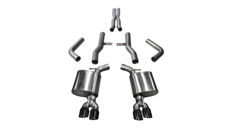 CORSA Performance 21006BLK Corsa 2017-2023 Dodge Challenger 5.7L V8 Xtreme Cat-Back Dual Rear Exit w/3.5in Black Tips