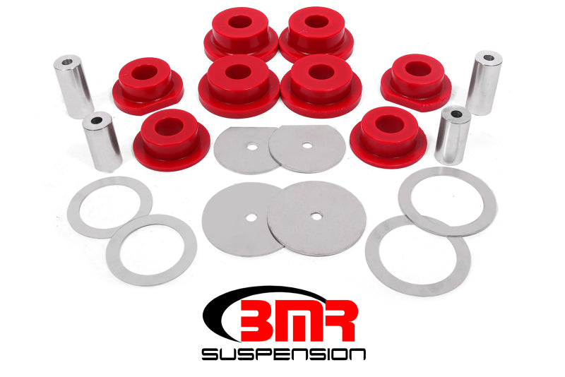 BMR Suspension SCB111 BMR 08-18 Dodge Challenger Rear Cradle Bushing Kit Polyurethane - Red