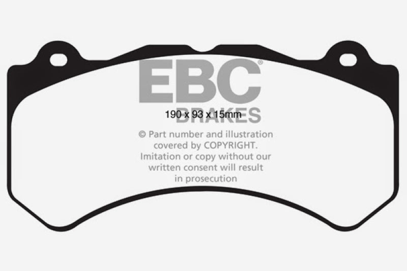 EBC DP41853R 16+ Cadillac ATS-V 3.6 Twin Turbo Yellowstuff Front Brake Pads