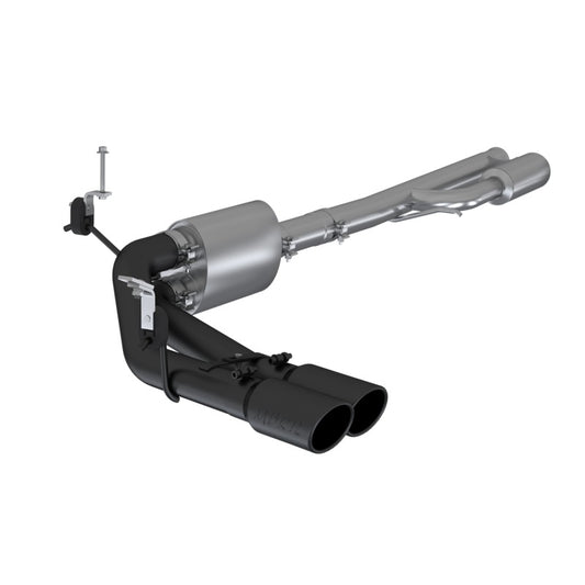MBRP S5092BLK 2019+ Chevrolet Silverado 1500 4.5L/5.3L Pre-Axle Dual Side Exite w/ 4in OD Tip- Black Coated