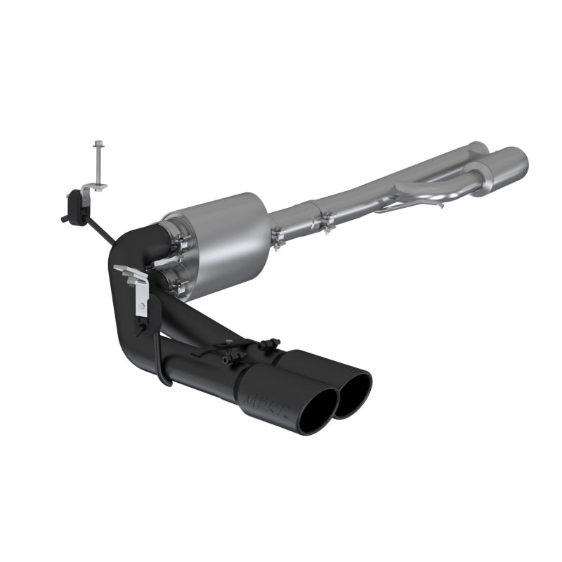 MBRP S5092BLK 2019+ Chevrolet Silverado 1500 4.5L/5.3L Pre-Axle Dual Side Exite w/ 4in OD Tip- Black Coated