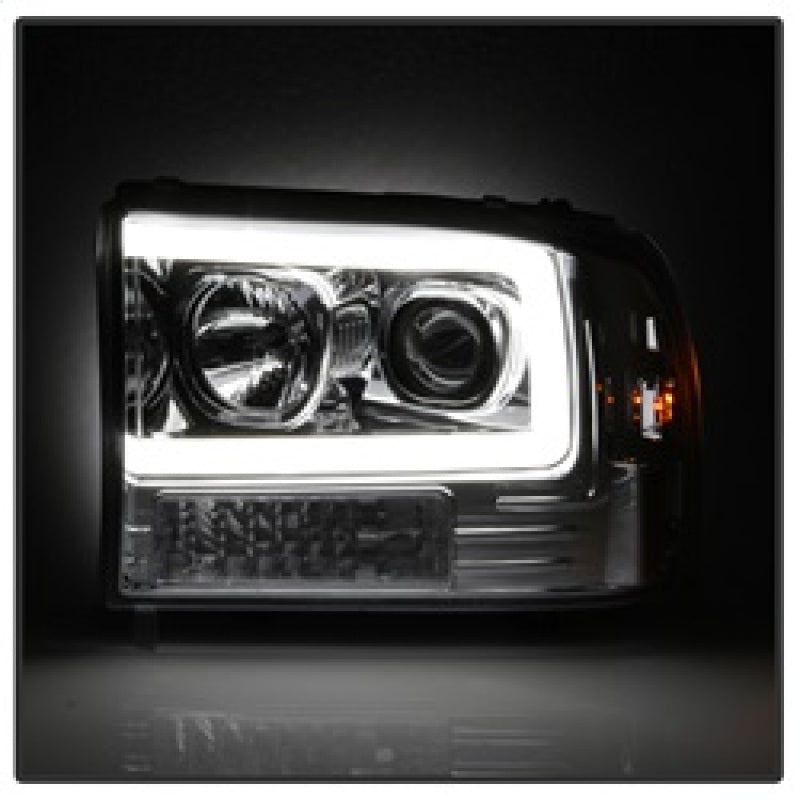 SPYDER 5084675 Spyder 99-04 Ford F-250 Super Duty Light Bar Projector Headlights - Chrome (PRO-YD-FF25099V2-LB-C)