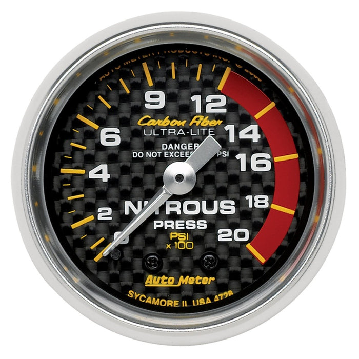 Autometer ATM4728 C/F 2-1/16in Nos Pressure Gauge 0-2000PSI