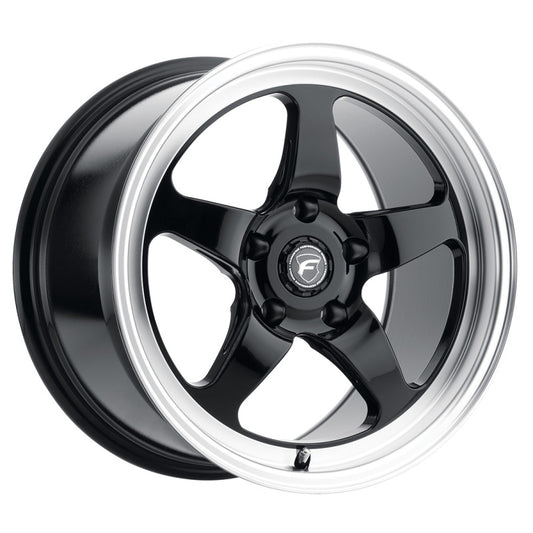 Forgestar F09170071P30 D5 Drag 17x10 / 5x115 BP / ET30 / 6.6in BS Gloss Black Wheel
