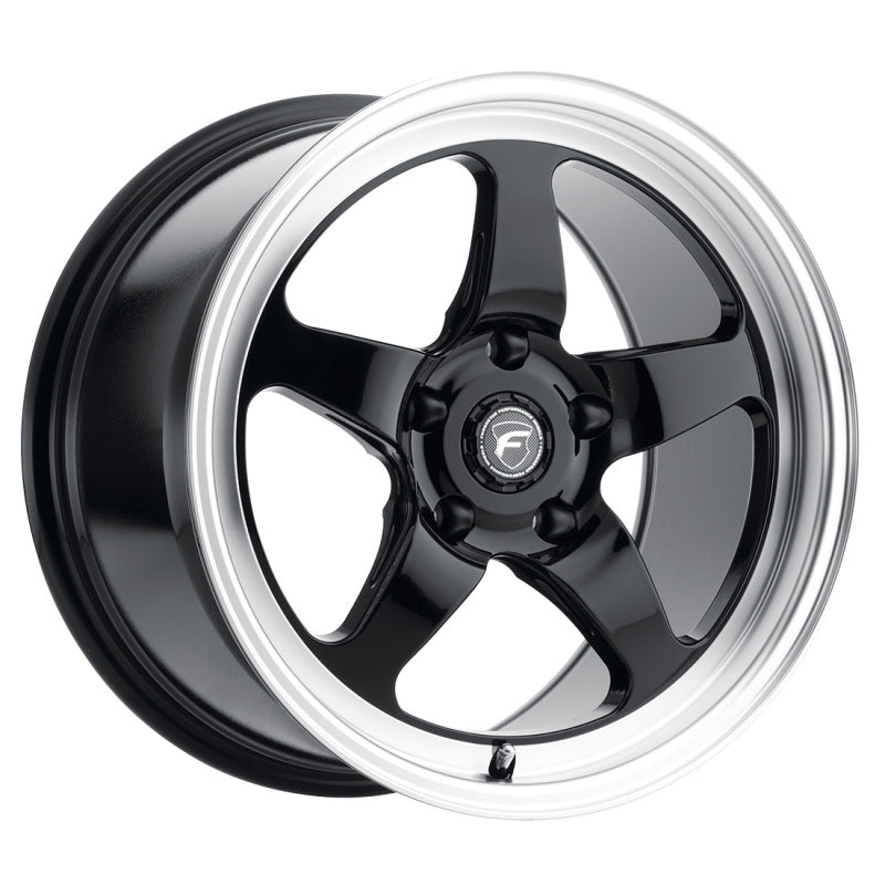 Forgestar F09170022P45 D5 Drag 17x10 / 5x120 BP / ET45 / 7.3in BS Gloss Black Wheel