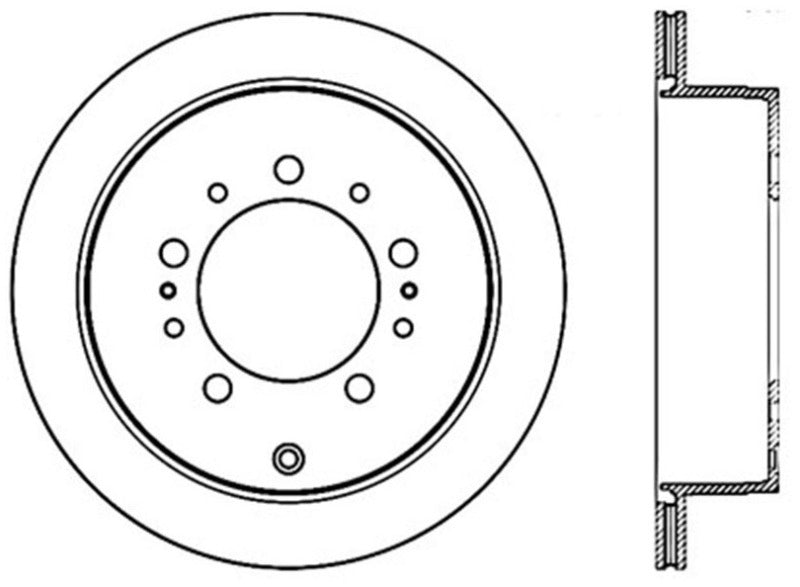 Stoptech 120.44157CRY 08-17 Toyota Land Cruiser / 08-17 Lexus LX Rear Premium Cryo Rotor