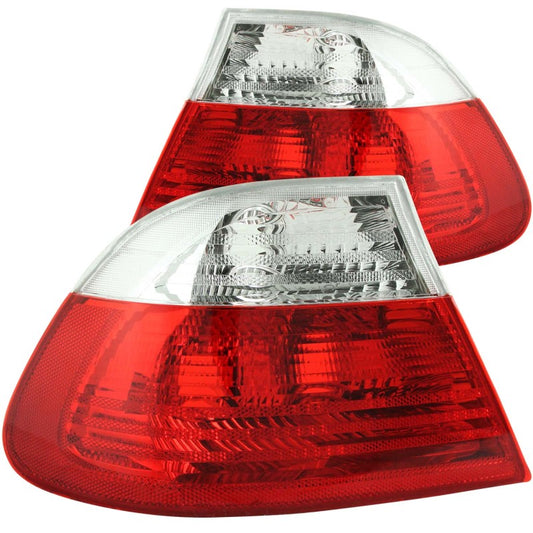 ANZO 221217 2000-2003 BMW 3 Series E46 Taillights Red/Clear