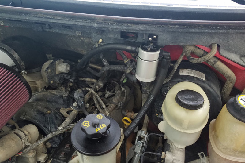 J&L 3033D-C 05-10 Ford F-150 5.4L Driver Side Oil Separator 3.0 - Clear Anodized