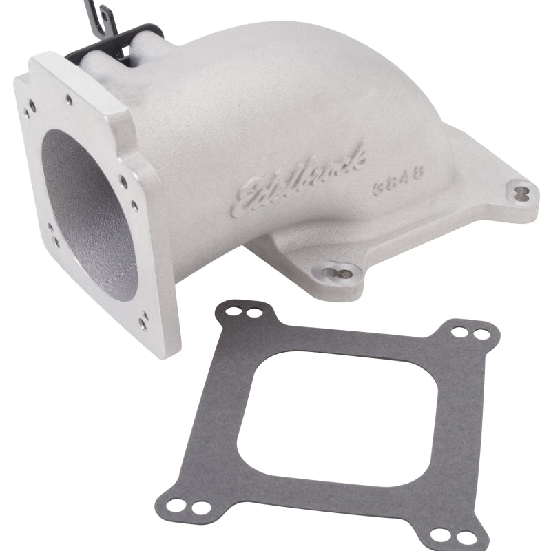 Edelbrock 3848 Low Profile Intake Elbow 90mm Throttle Body to Square-Bore Flange As-Cast Finish