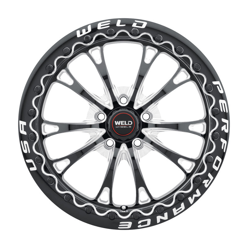 Weld S90880067P30 S908 18X10 Belmont Drag Beadlock 5X114.3 ET30 BS6.70 Gloss Black MIL Dia 78.1