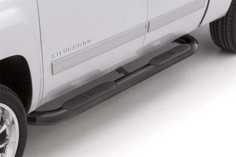 LUND 23488964 Lund 2019 Chevy Silverado 1500 Crew Cab 4in. Oval Curved Steel Nerf Bars - Black