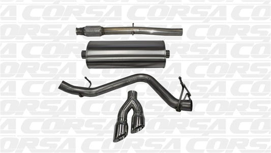 CORSA Performance 14873 Corsa 14-19 GMC Sierra/Chevy Silv 1500 Crew Cab/Short Bed 5.3L V8 Polished Sport Single Side CB Exh