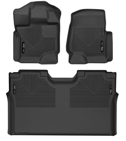 Husky Liners 94041 15-23 Ford F-150 SuperCrew Weatherbeater Black Front & 2nd Seat Floor Liners