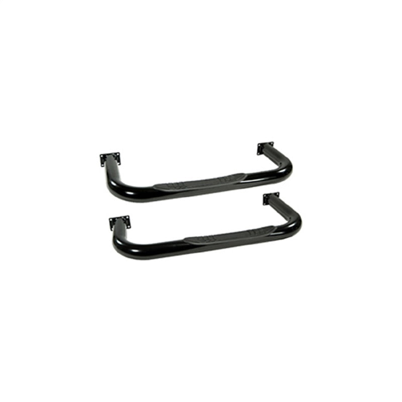 Rugged Ridge 11590.01 3in Round Tube Side Steps Black 76-83 CJ5