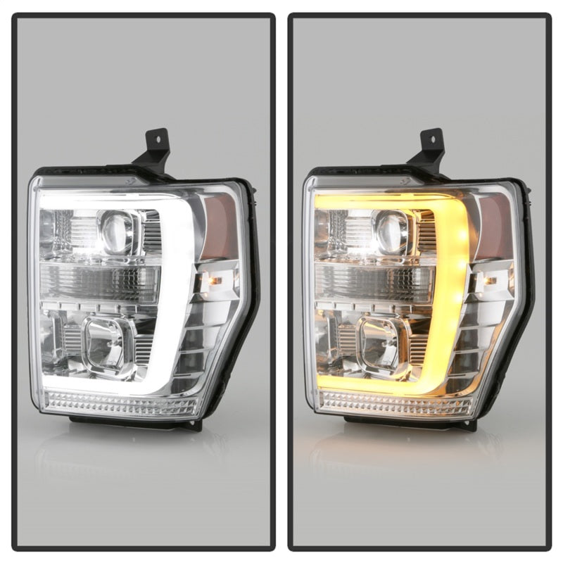 SPYDER 5087744 Spyder Ford F-250/350/450 08-10 V2 High-Power LED Headlights-Switch Back-Chrome PRO-YD-FS08PL-SBLB-C