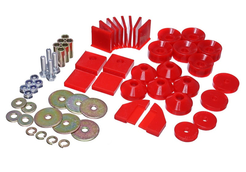 Energy Suspension 1.4101R 86-95 Suzuki Samurai Red Body Mount Set