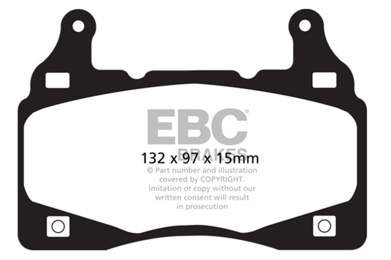 EBC DP41895R 11-15 Chevrolet Camaro (5th Gen) 6.2 Yellowstuff Front Brake Pads