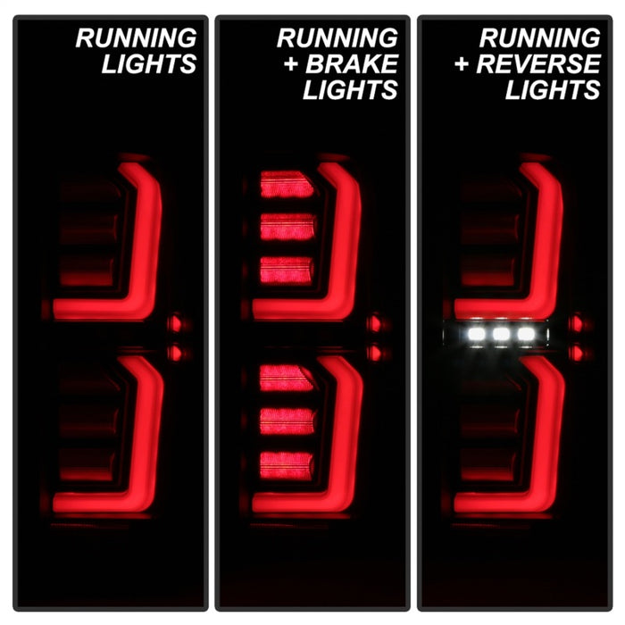 SPYDER 5000286 Spyder GMC Sierra 19-20 Incandescent Bulb Model Only LED Tail Lights - Black ALT-YD-GS19-LED-BK