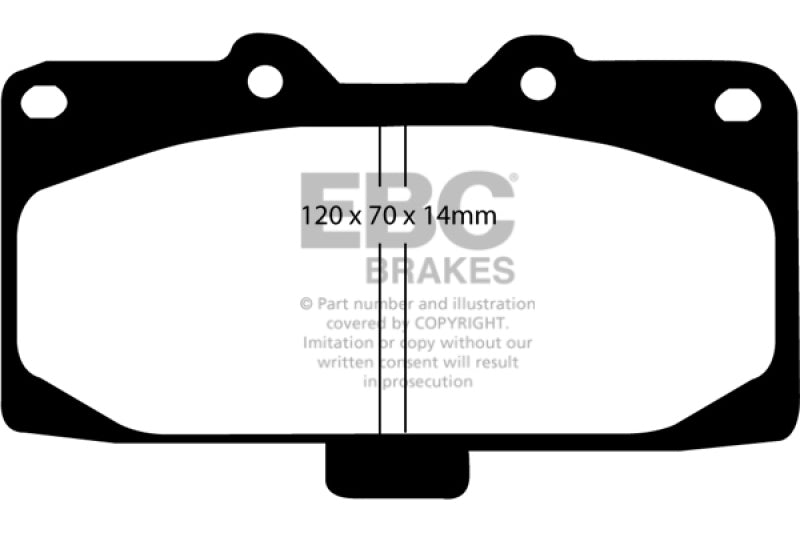 EBC DP31200C 89-95 Nissan Skyline (R32) 2.6 Twin Turbo GT-R Redstuff Front Brake Pads