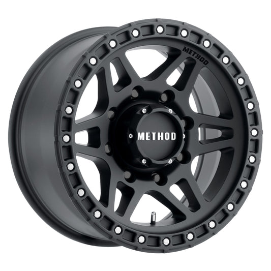 Method Wheels MR31289088518 Method MR312 18x9 +18mm Offset 8x180 130.81mm CB Matte Black Wheel