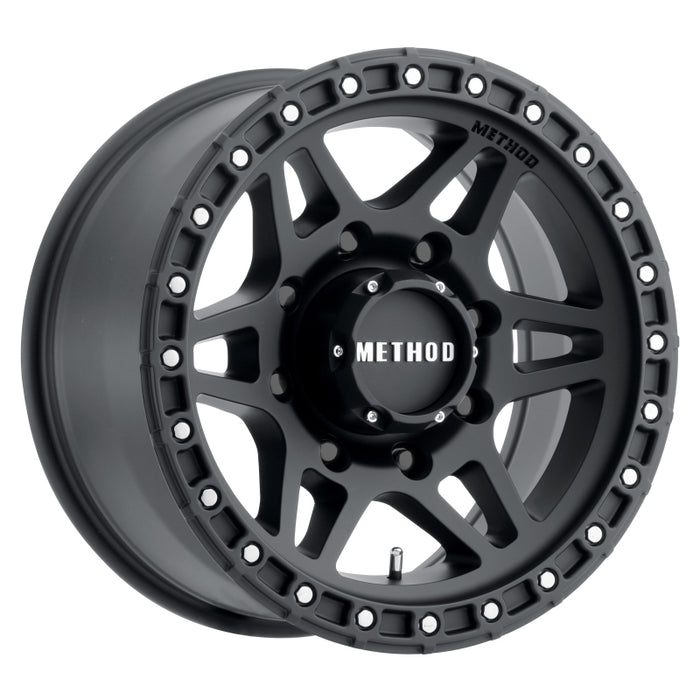 Method Wheels MR31289088518 Method MR312 18x9 +18mm Offset 8x180 130.81mm CB Matte Black Wheel