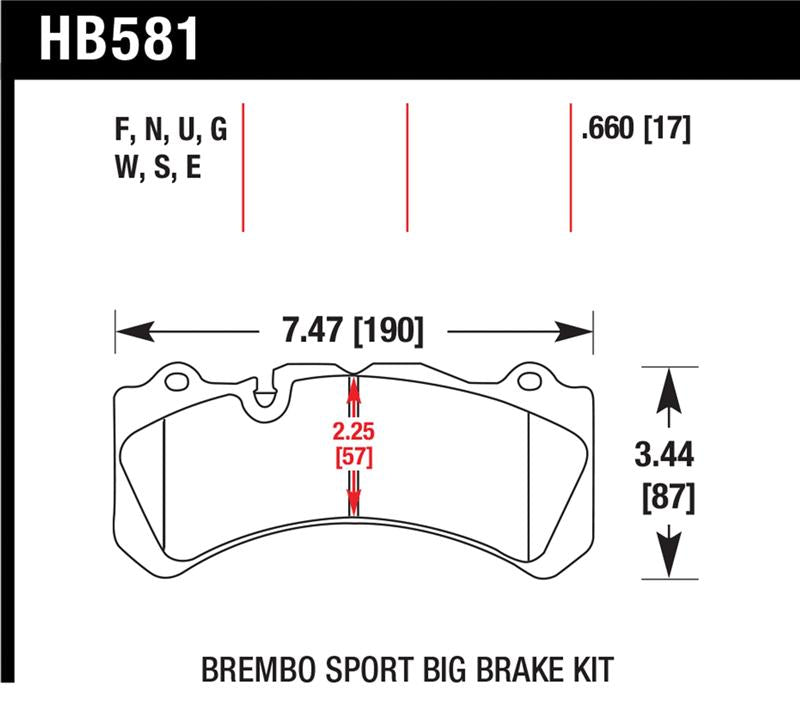 Hawk Performance HB581F.660 Hawk 09 Nissan GT-R R35 HPS Street Front Brake Pads