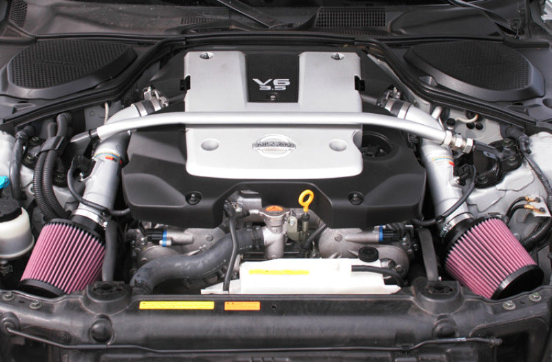 K&N Engineering 69-7071TS K&N 07-08 350z Dual Silver Typhoon Short RAM Intake