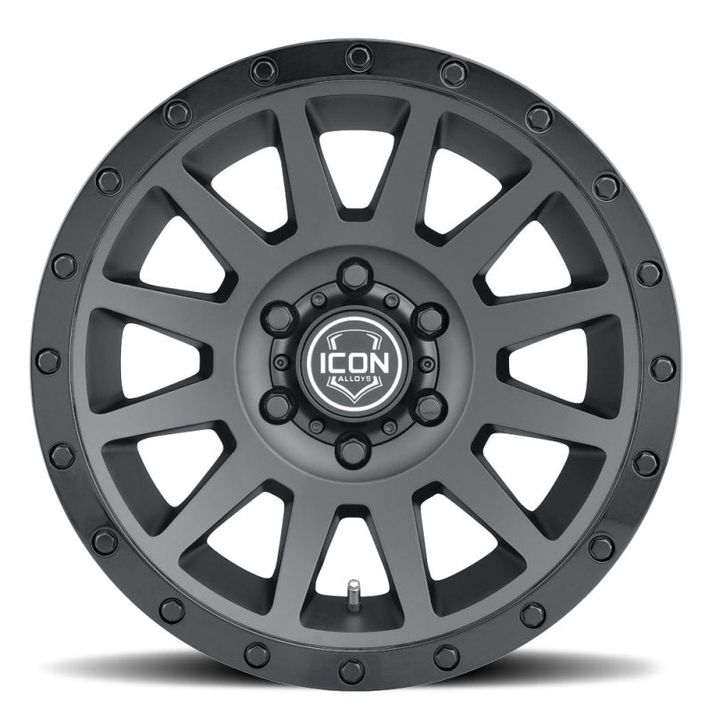 ICON 2018908350DB Compression 18x9 6x5.5 0mm Offset 5in BS 106.1mm Bore Double Black Wheel