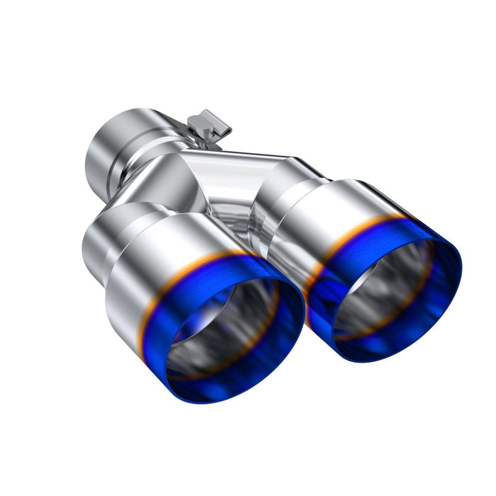 MBRP T5171BE Burnt End Tip 2.5 ID, Dual 3.5 OD Out, 9.5 length, Single wall 304 Stainless Steel