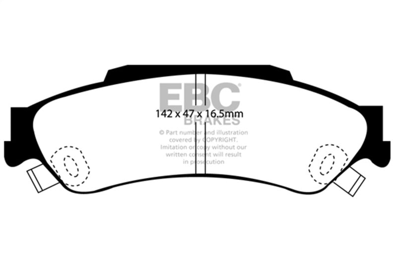 EBC DP41602R 98-05 Chevrolet Blazer 4.3 2WD Yellowstuff Rear Brake Pads