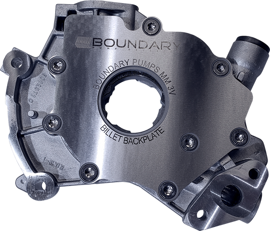 Boundary MM-S1-BBP 99-15 Ford Modular Motor (All Types) V8 Oil Pump Assembly w/Billet Back Plate