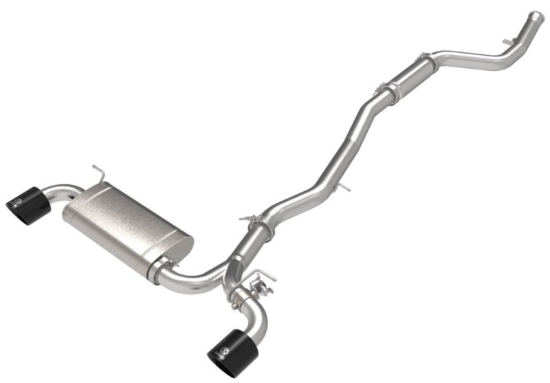aFe 49-36050-B POWER Takeda 2021 Toyota Supra 2.0L (t) 2.5in-3in 304 SS CB Exhaust w/ Black Tips
