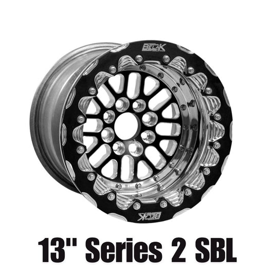 Belak Wheels 13094100S25BS-SBL Belak 13x9 / 5in BS / 4x100 BP / High Pad / Series 2 Wheel - Single Beadlock