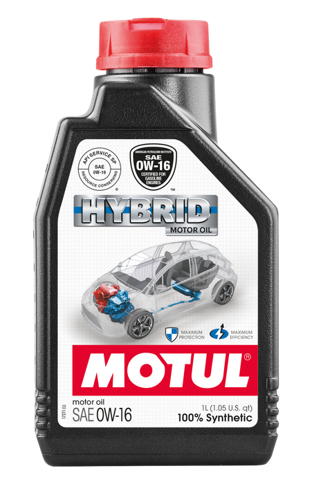 Motul 107153 1L OEM Synthetic Engine Oil Hybrid 0W16 API SN - 1 Liter