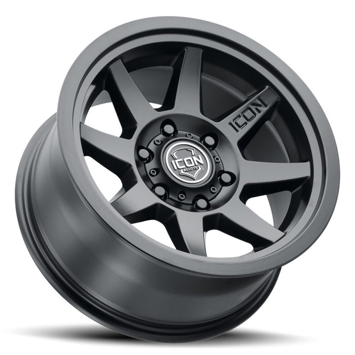 ICON 1917857345SB Rebound 17x8.5 5x5 -6mm Offset 4.5in BS 71.5mm Bore Satin Black Wheel