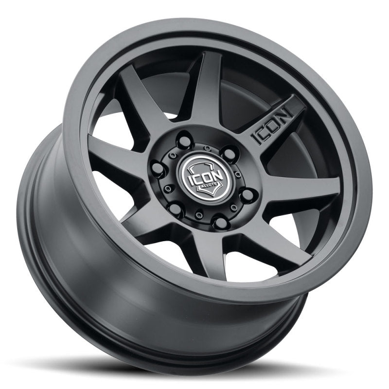 ICON 1917858347SB Rebound 17x8.5 6x5.5 0mm Offset 4.75in BS 106.1mm Bore Satin Black Wheel