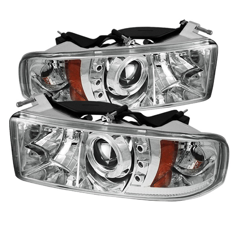 SPYDER 5010094 Spyder Dodge RAM 1500 94-01 94-02 Projector Headlights LED Halo LED Chrm PRO-YD-DR94-HL-AM-C