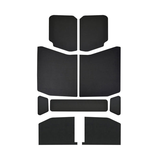 DEI 50172 18-23 Jeep Wrangler JL 4-Door Boom Mat Headliner - 9 Piece - Black Leather Look
