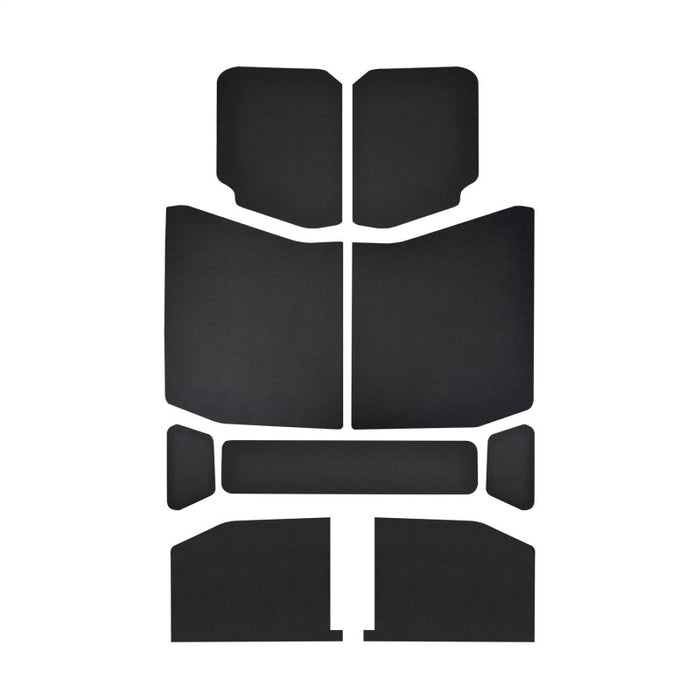 DEI 50172 18-23 Jeep Wrangler JL 4-Door Boom Mat Headliner - 9 Piece - Black Leather Look