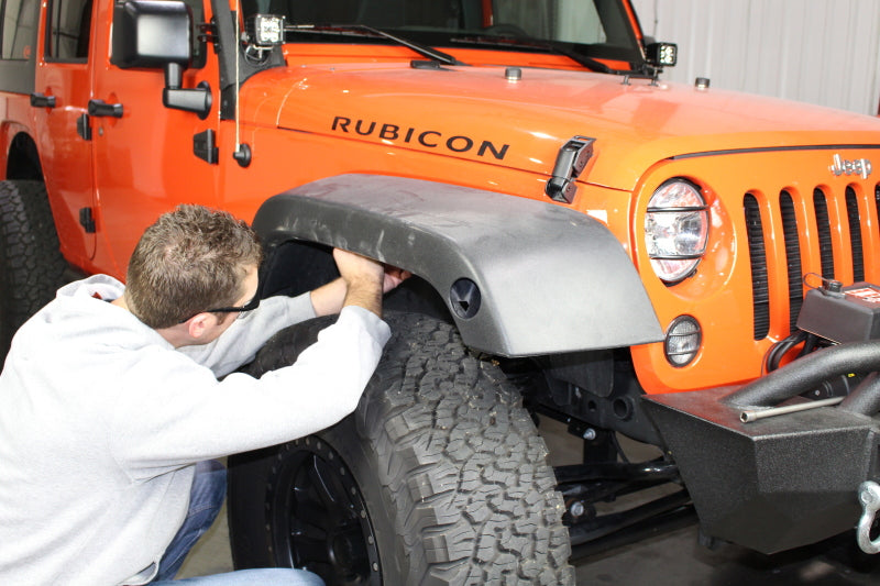 Fishbone Offroad FB33006 07-18 Jeep Wrangler Front/Rear Tube Fenders - Aluminum Blk Txtrd Pwdrcoat(Set Of 4)